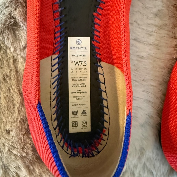 Rothy’s The Point Shoes - 7.5 in Flame (discontinued color) - Picture 2 of 6